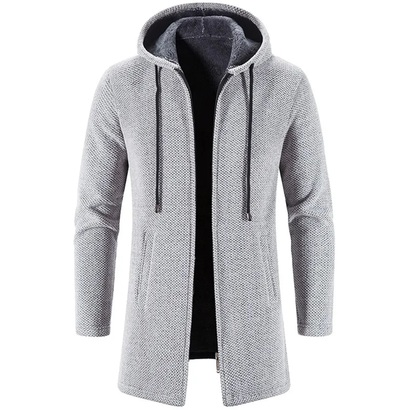 Drune | Lang Kapuzenpulli mit Reißverschluss Weich und Warm Lässiger Komfort
