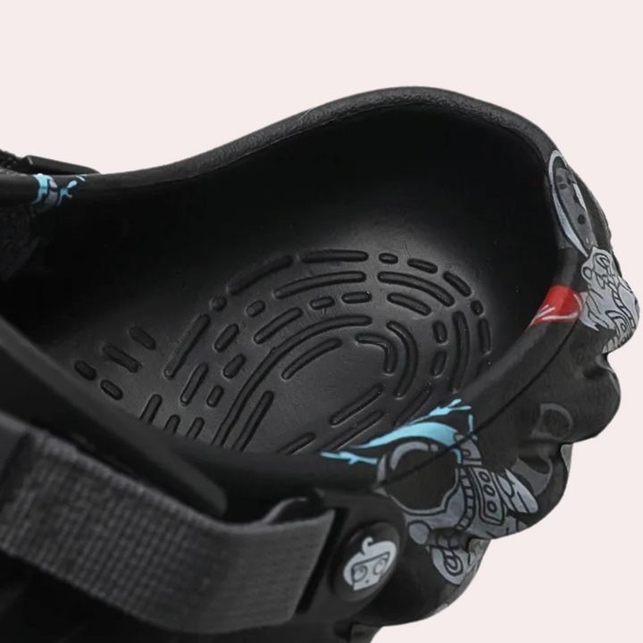 Drune | Modische Graffiti Sandalen Für Herren
