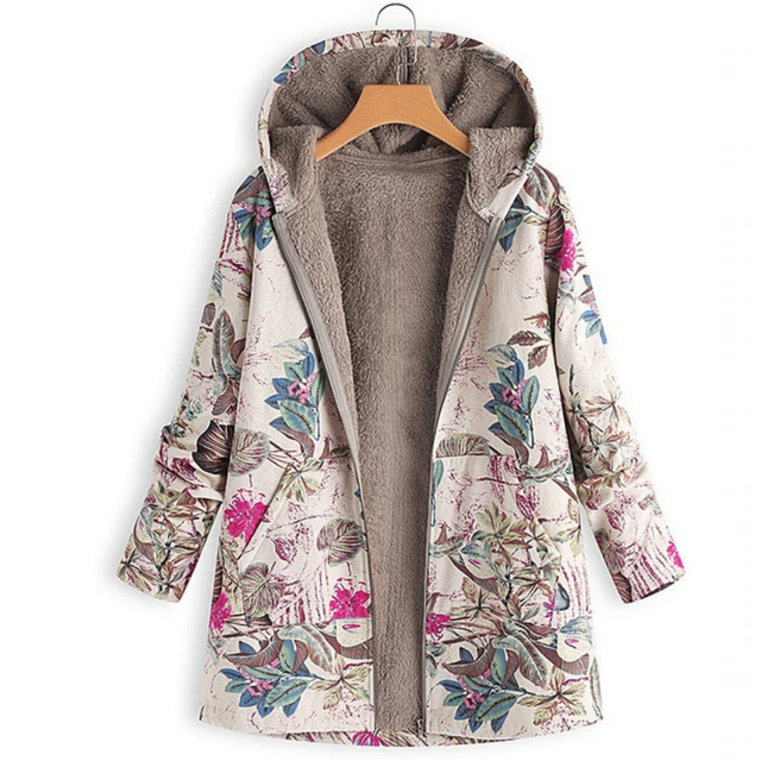 Drune | Warme Damenjacke Mit Blumenmuster