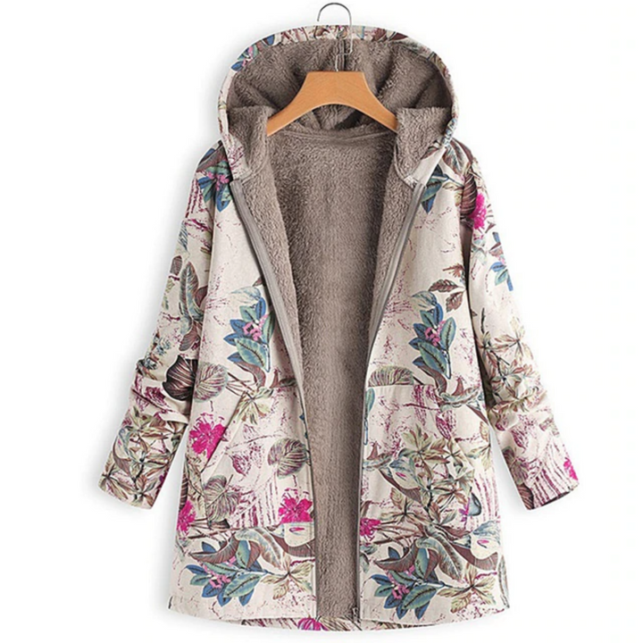Drune | Warme Damenjacke Mit Blumenmuster