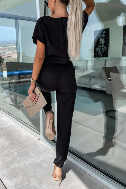Drune | Eleganter Keyhole Jumpsuit Mit Gürtel Für Damen