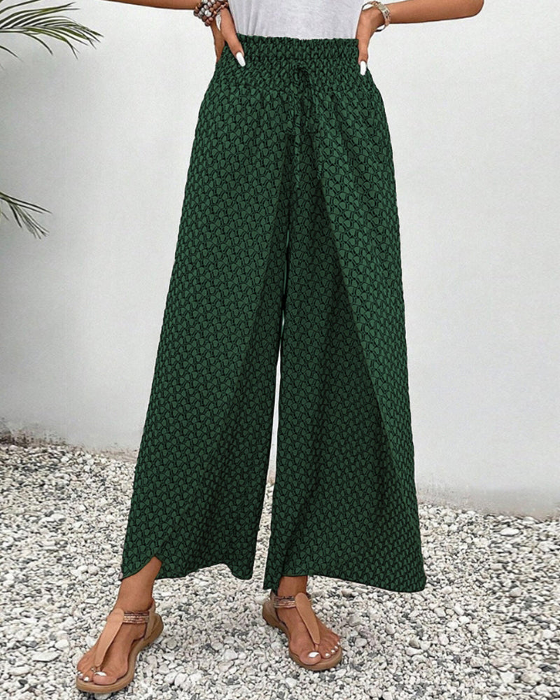 Hosen mit Chiffonmuster