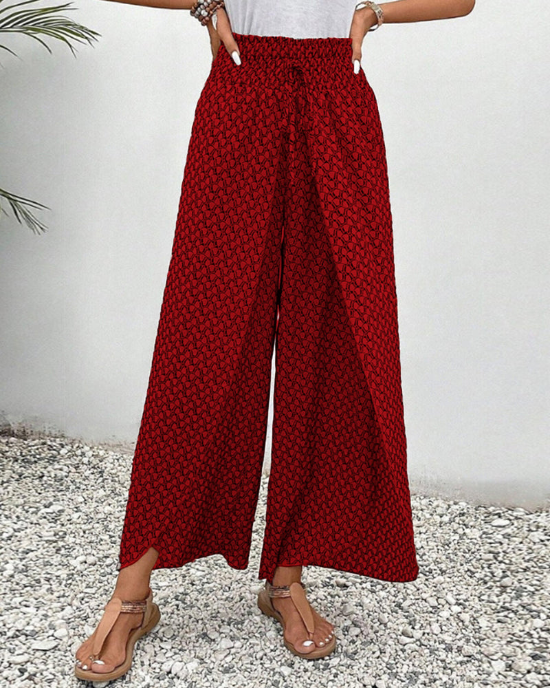 Hosen mit Chiffonmuster
