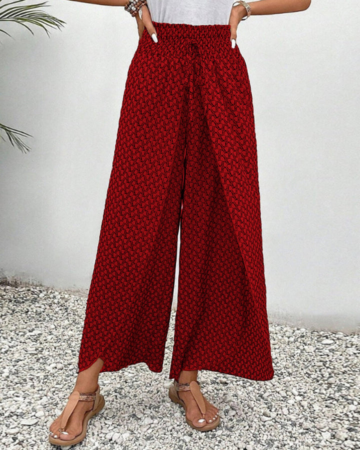 Hosen mit Chiffonmuster