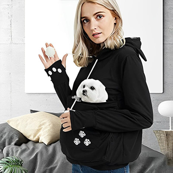 Einfarbiger Kapuzenpulli für Haustiere