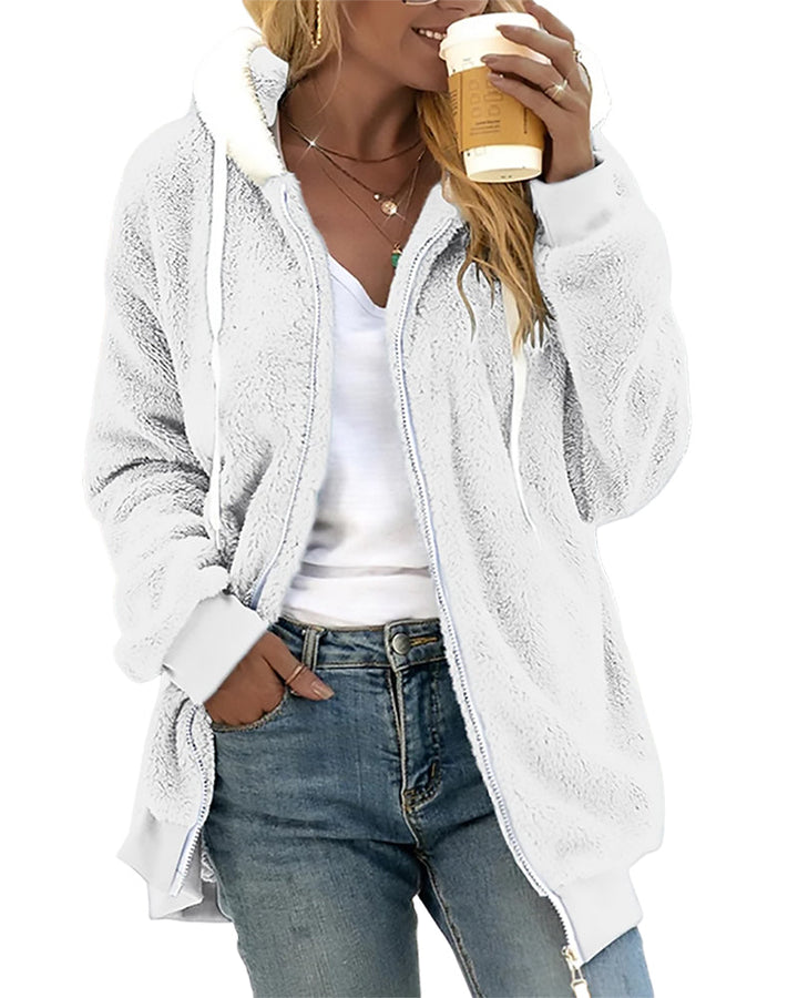 Drune | Damen Fleece Hoodie Mit Reißverschluss