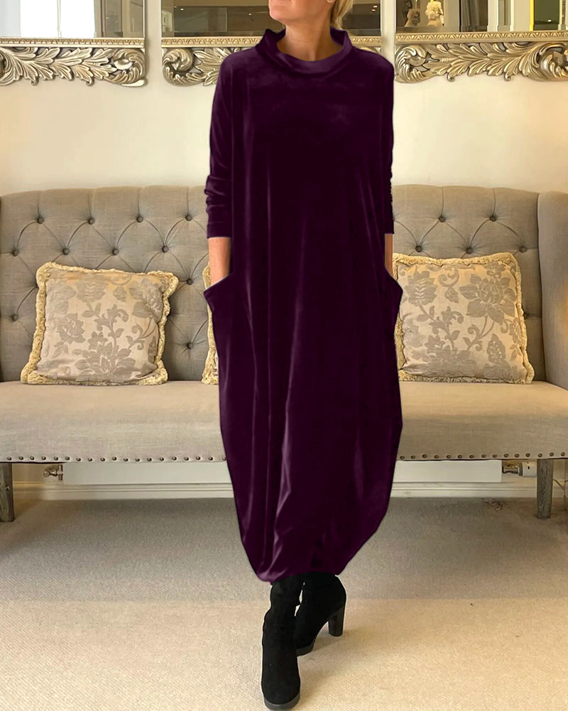 Drune | Elegantes Samtkleid mit Bauchabdeckung