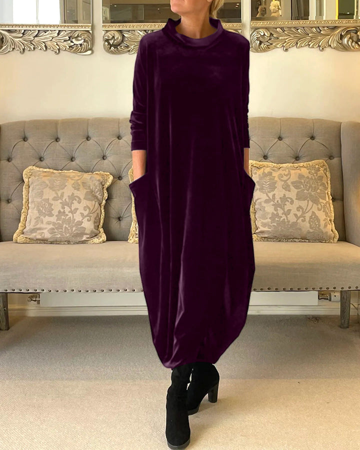 Drune | Elegantes Samtkleid mit Bauchabdeckung