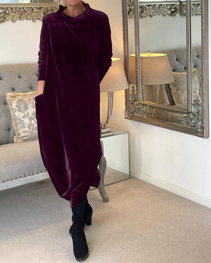 Drune | Elegantes Samtkleid mit Bauchabdeckung