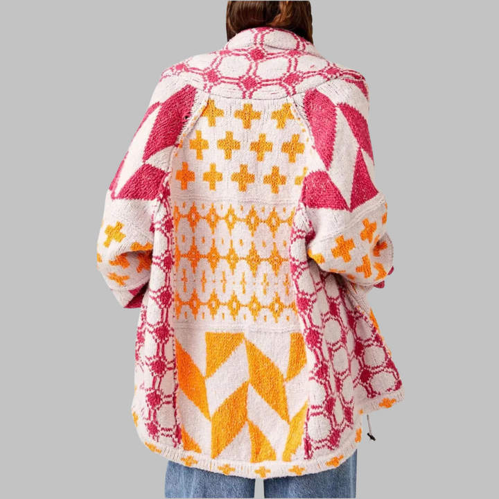 Drune | Cozy soft jacket with modern geometric patterns