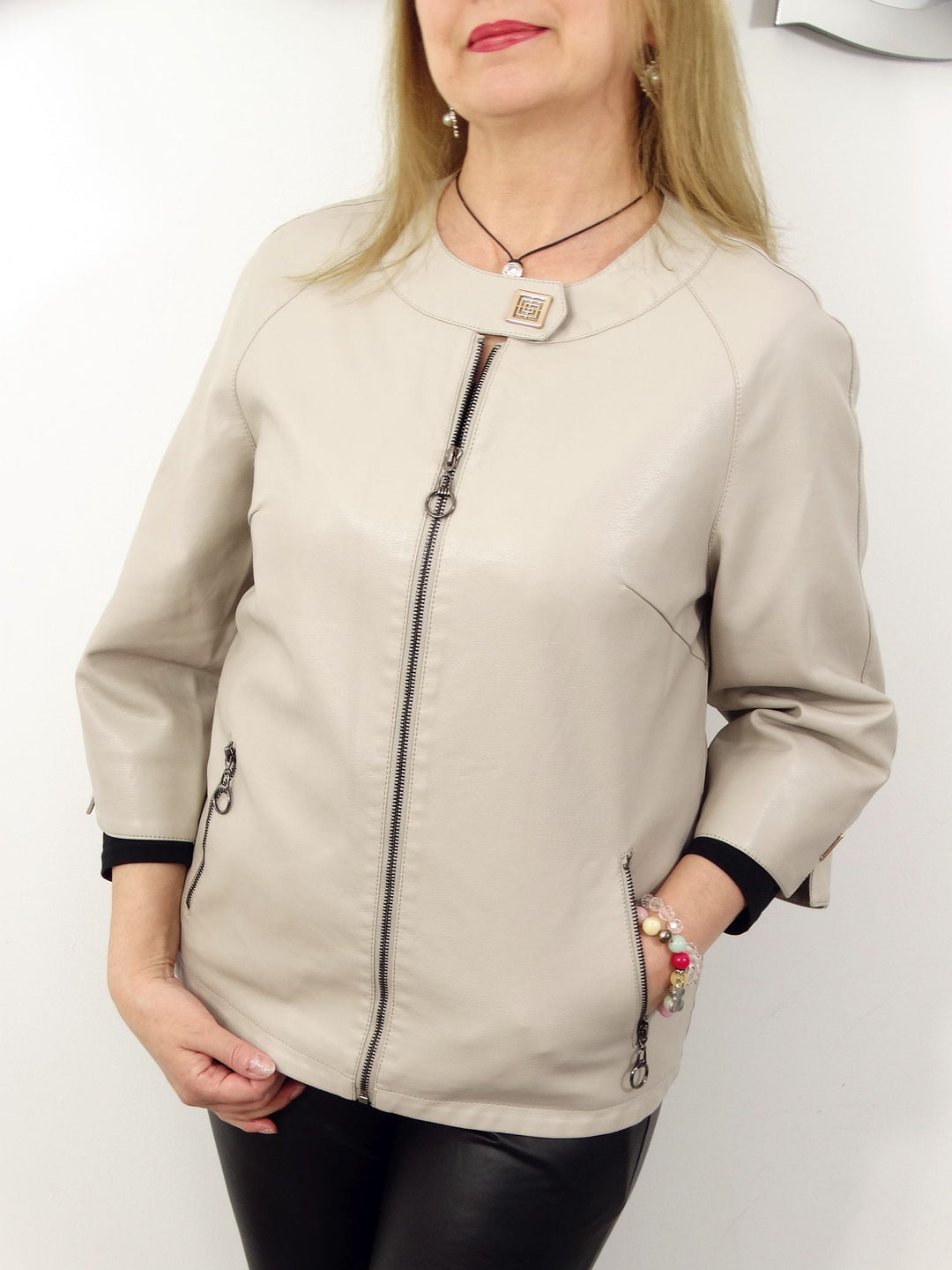 Drune | Schicke Kunstlederjacke