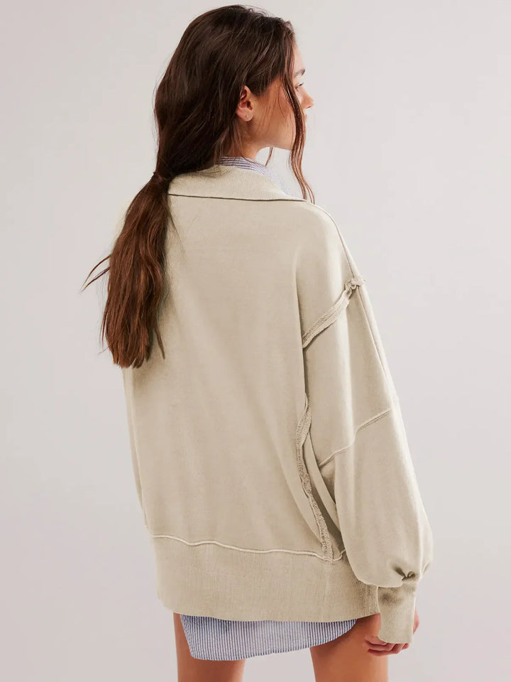 Drune - Lässiges Sweatshirt Mit Knöpfen Und Lampenärmeln