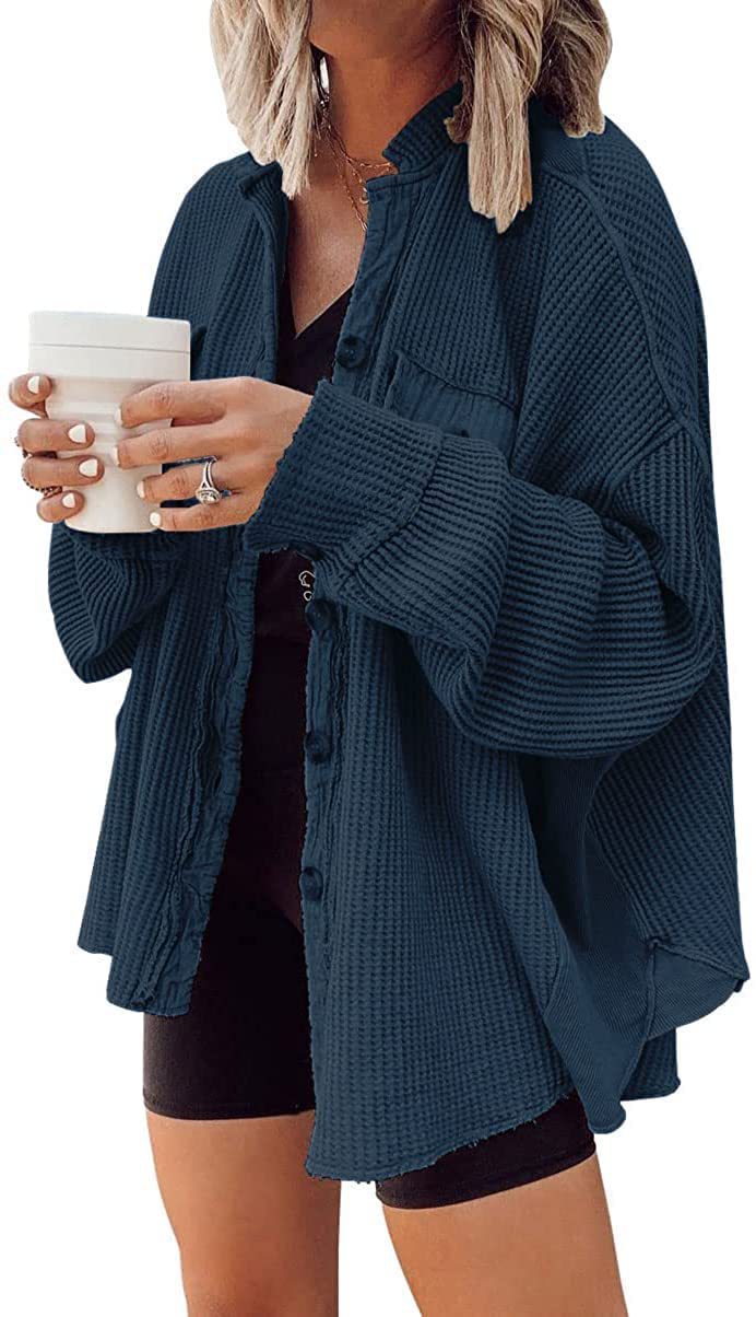Drune | Damenhemdjacke mit Kragen, langen Ärmeln und trendigem Design