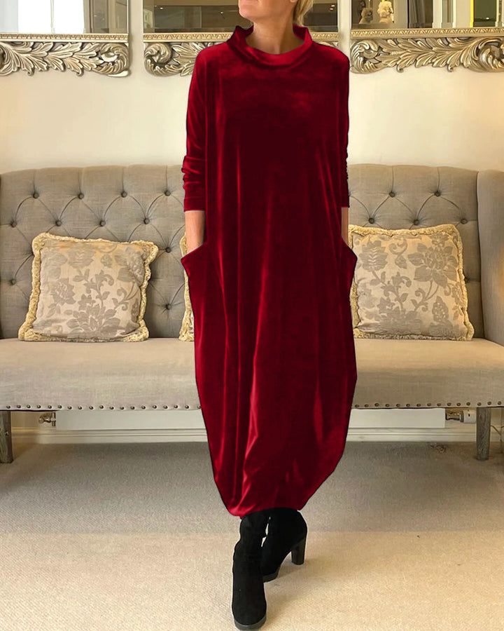 Drune | Elegantes Samtkleid mit Bauchabdeckung