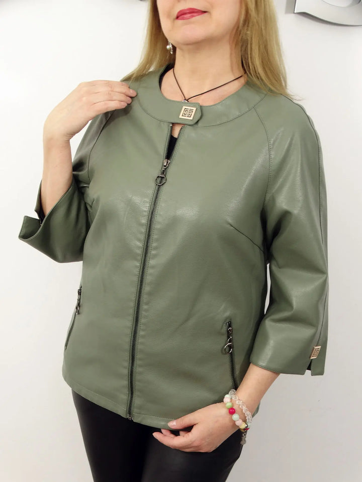 Drune | Schicke Kunstlederjacke
