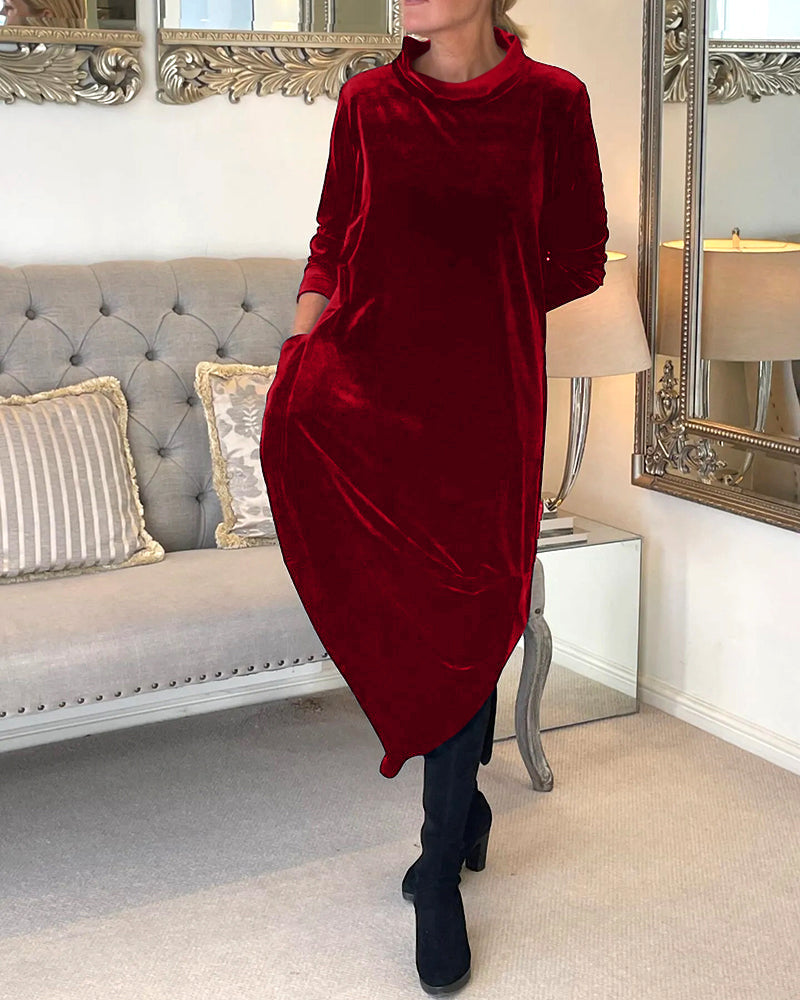 Drune | Elegantes Samtkleid mit Bauchabdeckung