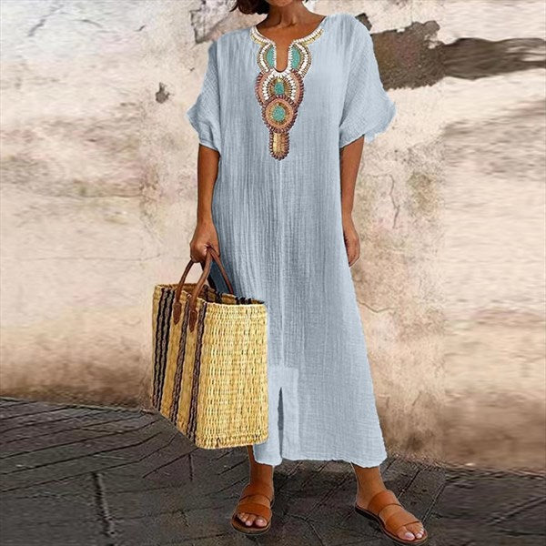 Drune | Kleid Aus Baumwolle Und Leinen Für Frauen