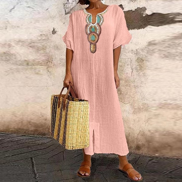Drune | Kleid Aus Baumwolle Und Leinen Für Frauen