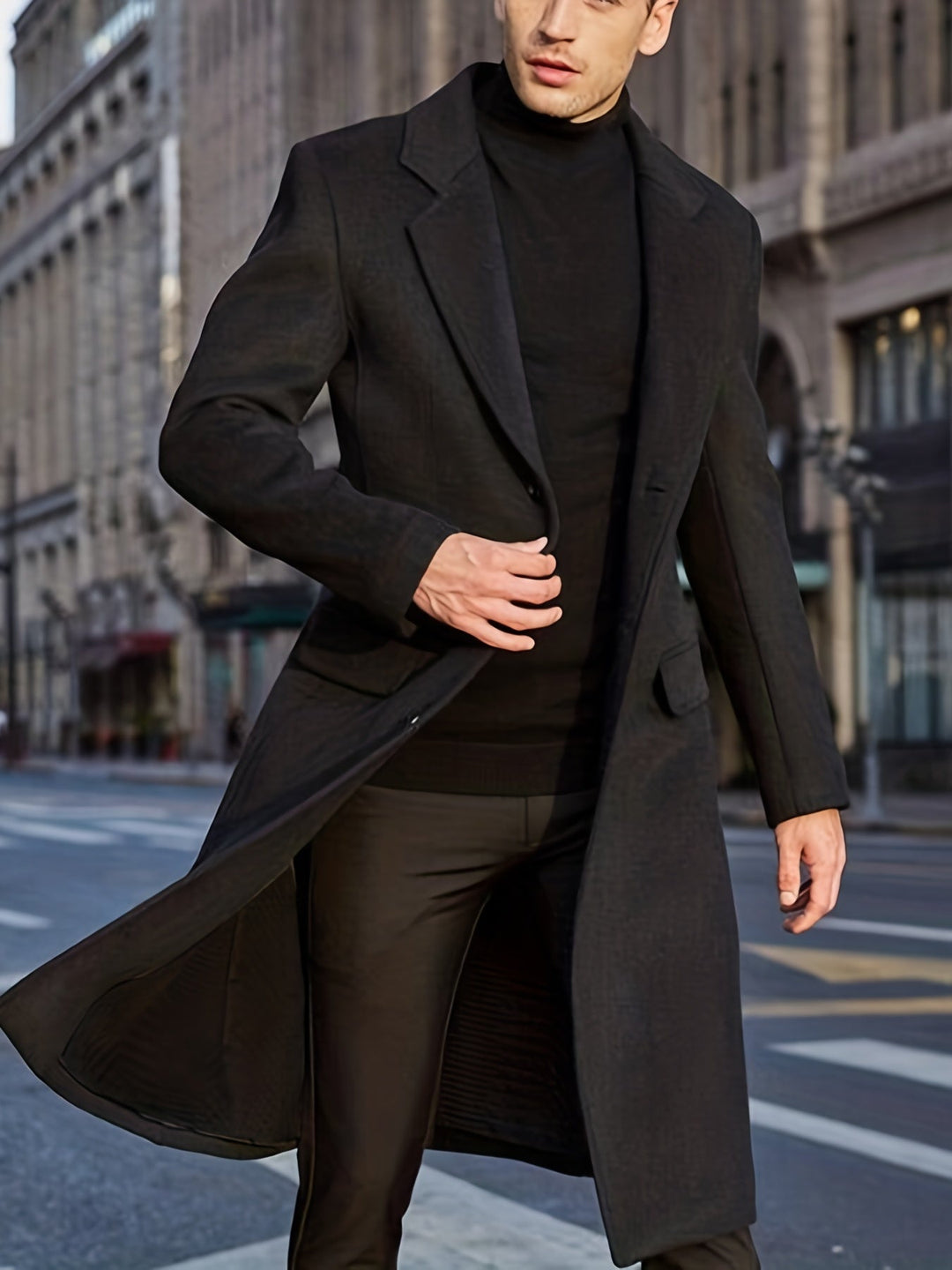 Drune | Retro-Winter-Trenchjacke für Herren - Perfekt für Outdoor-Aktivitäten