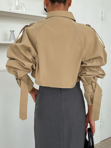 Drune | Stylischer Crop Trenchcoat - Bequem & Elegant