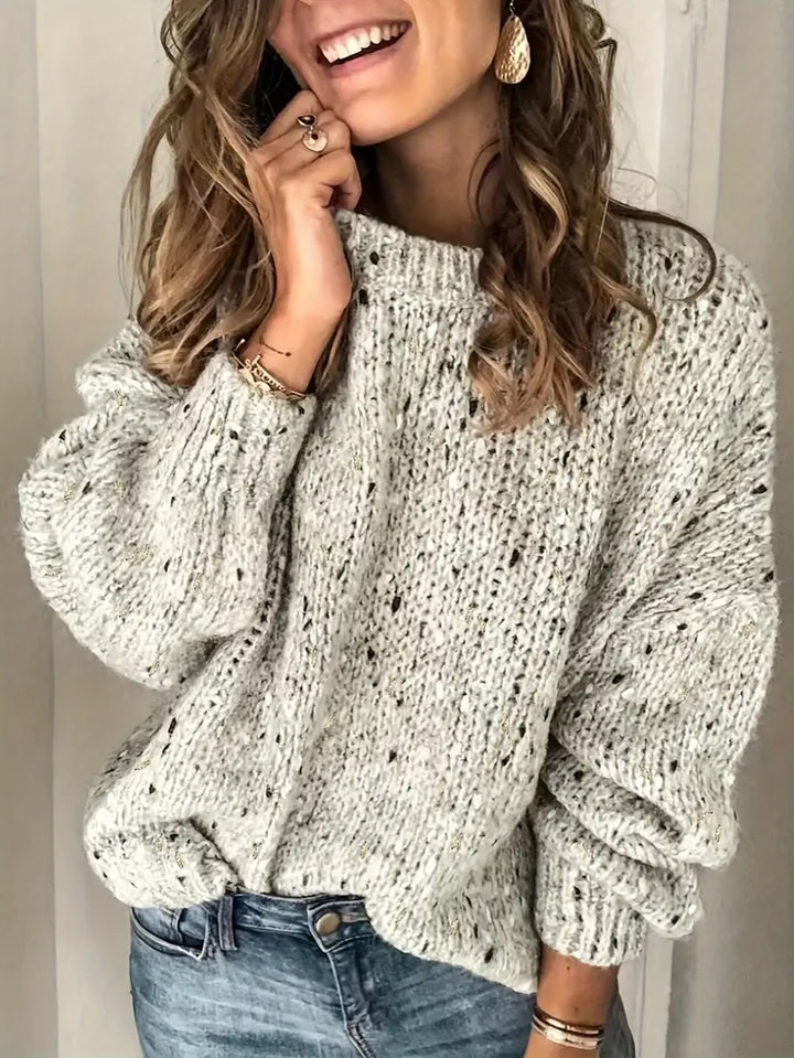 Drune | Rundhalsausschnitt Pullover mit Punktemuster