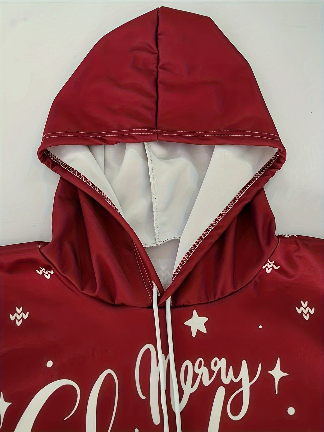 Drune | Hoodie mit Weihnachtsdruck Polyester Frohe Weihnachten Rentier Design