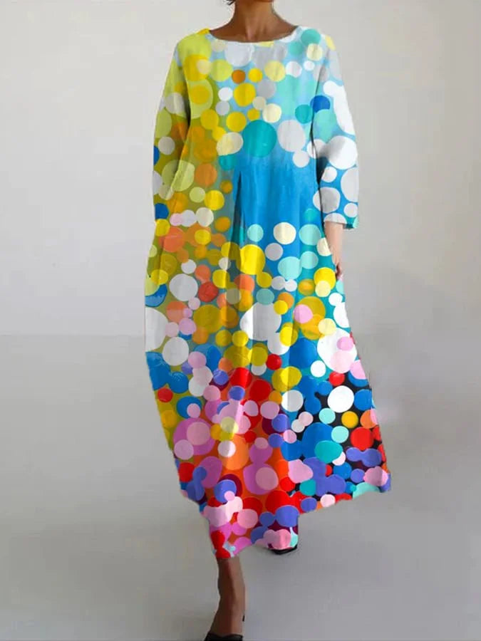 Drune | Elegante Farbenfrohe Sommer Maxi Kleid
