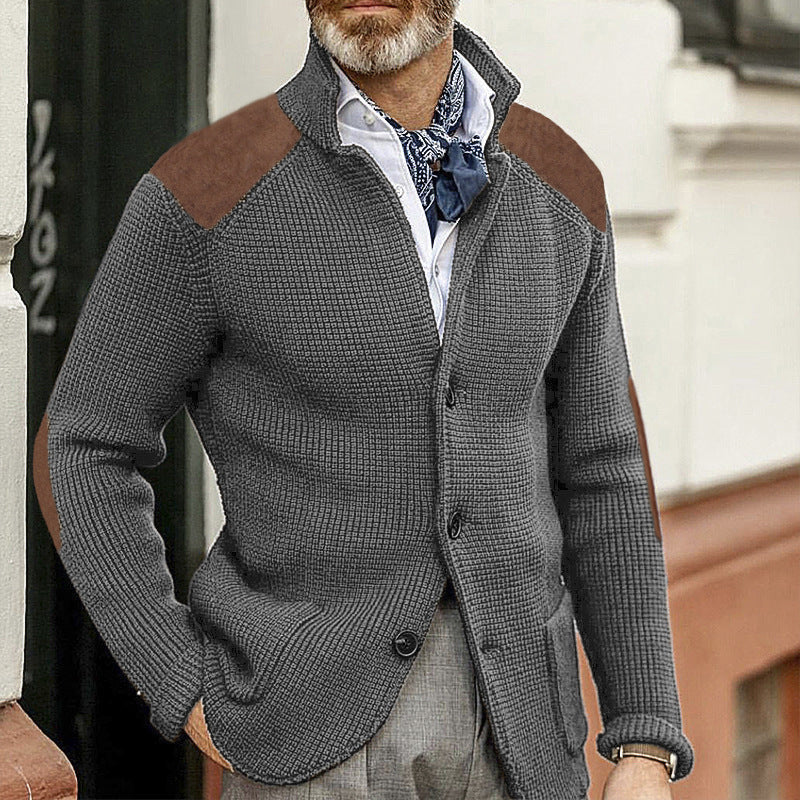 Drune | Strickjacke mit Stehkragen