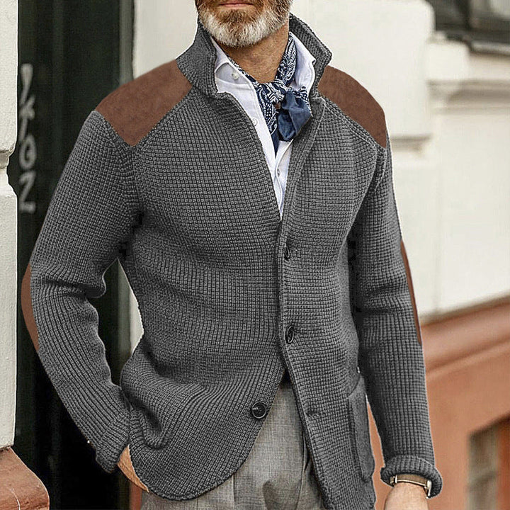 Drune | Strickjacke mit Stehkragen