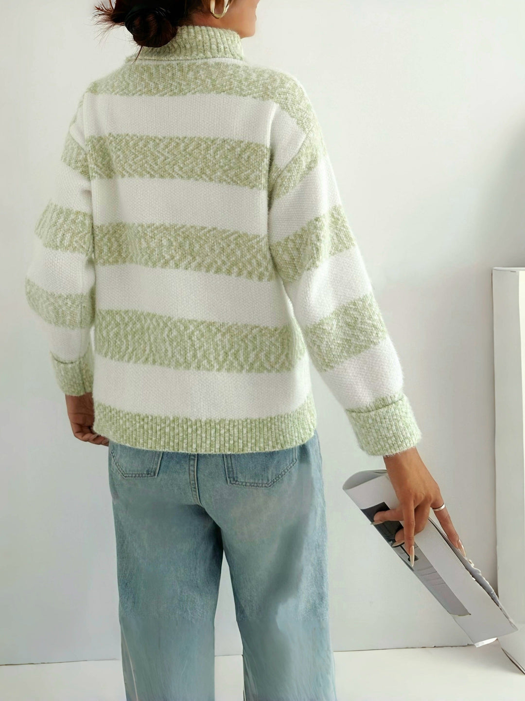 Drune | Strickpullover mit Rollkragen Acrylmischung Gestreiftes Muster