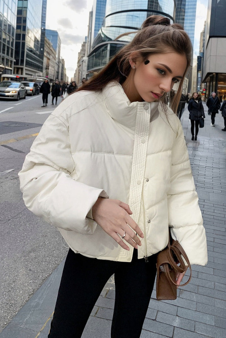 Drune | Faux Leather Isolierte Pufferjacke