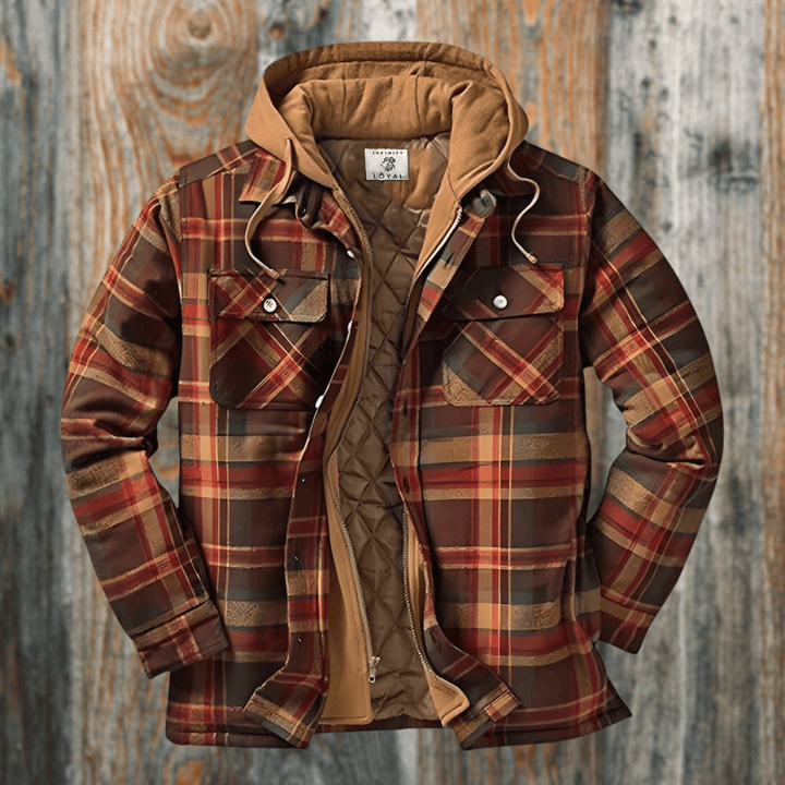 Drune | Herren Freizeit Karo-Jacke - Frühling & Herbst Reguläre Passform