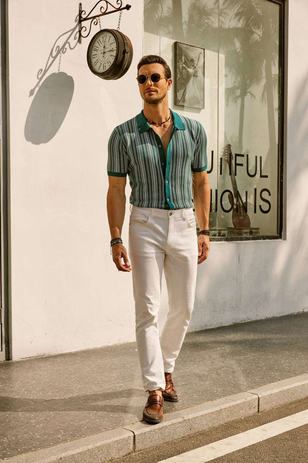 Drune | Retro 70S Gestreiftes Vintage Hemd