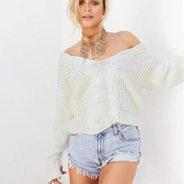 Drune | Damen Oversize Strickpullover mit langen Ärmeln