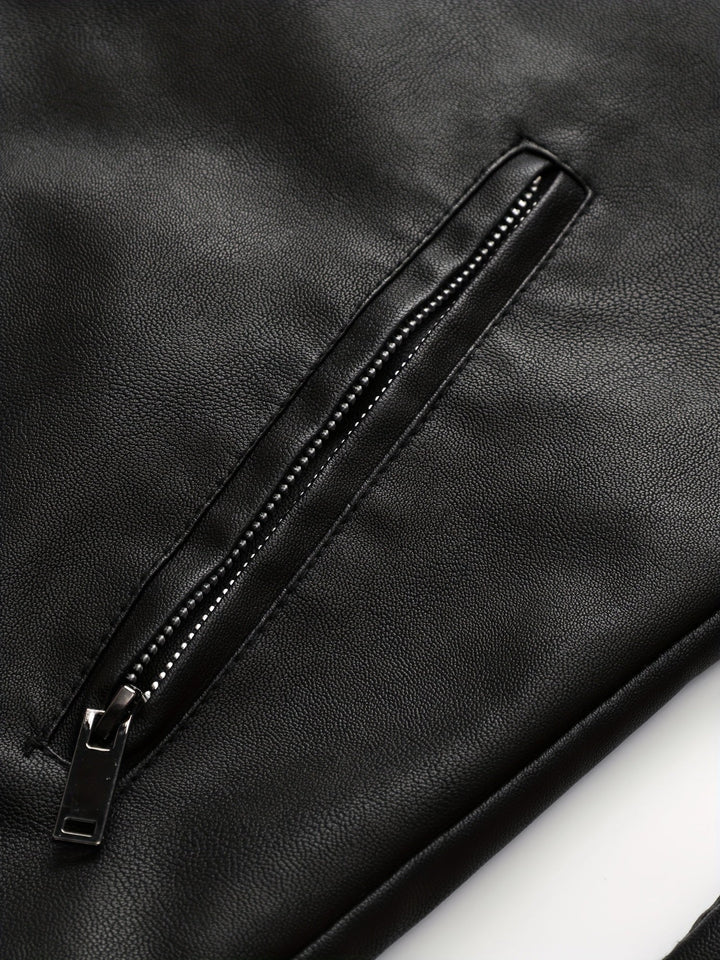 Drune | Stylische Lederjacke mit Reißverschluss