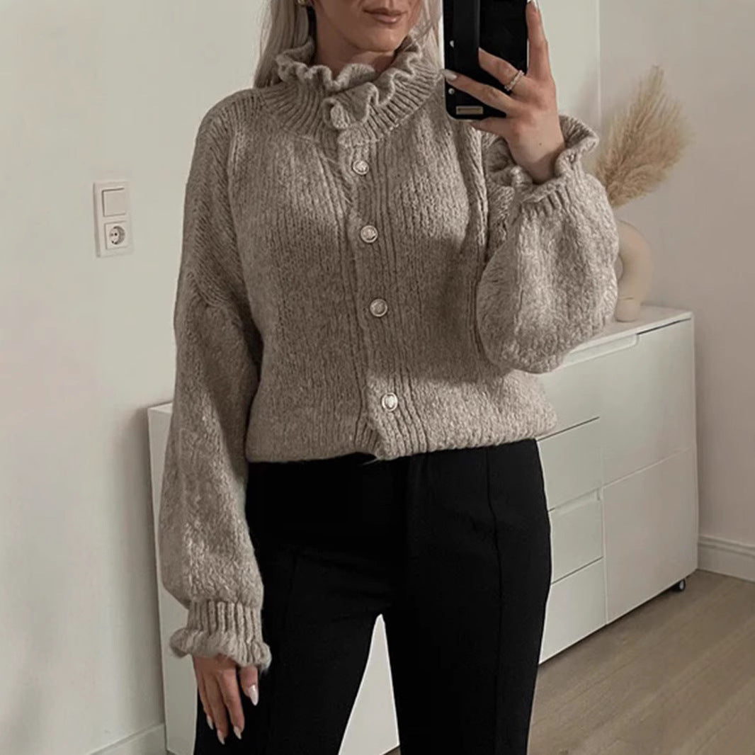 Drune | Chic women's cardigan with buttons and stylish collar