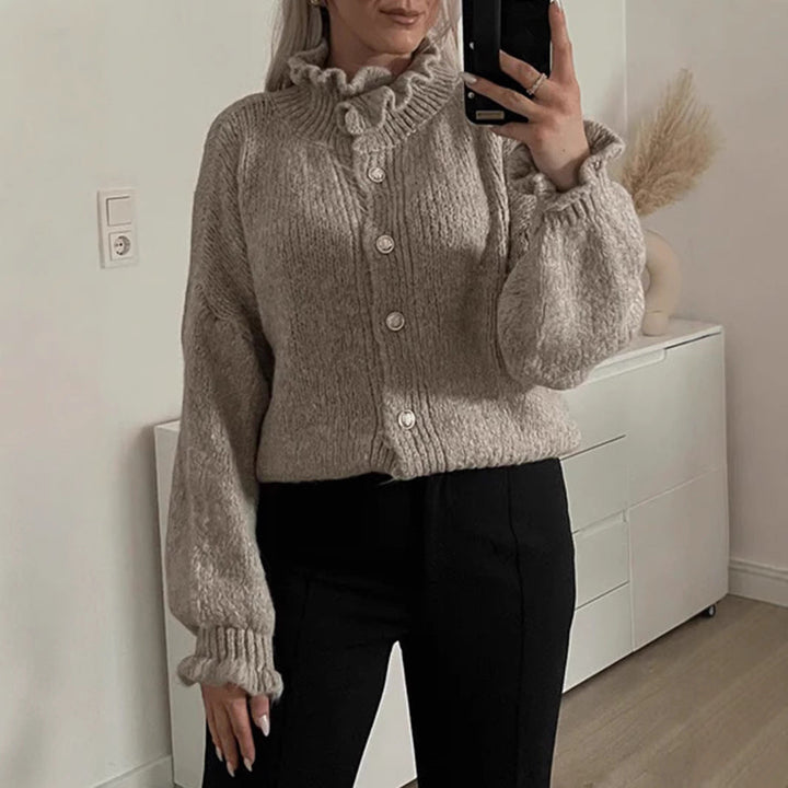 Drune | Chic women's cardigan with buttons and stylish collar