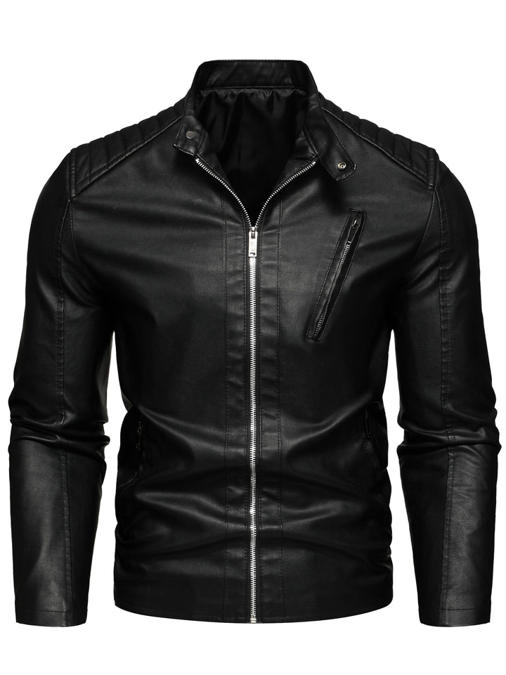 Drune | Stylische Lederjacke mit Reißverschluss