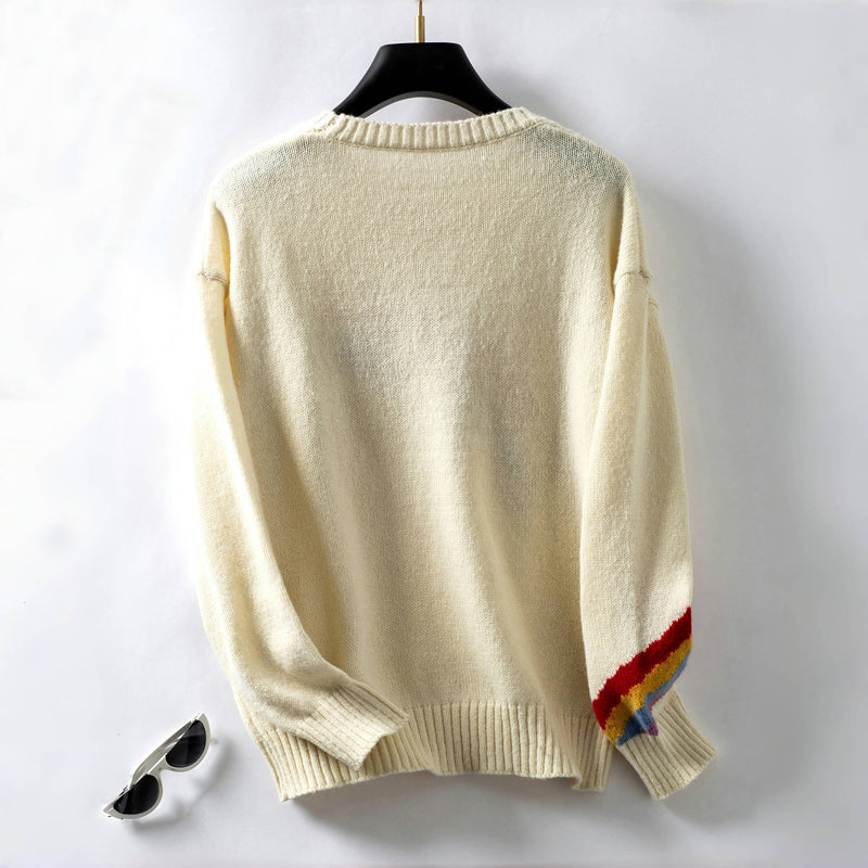 Drune | Regenbogen Strickpullover