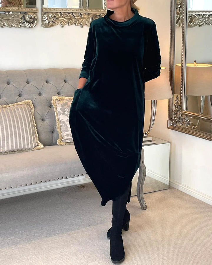 Drune | Elegantes Samtkleid mit Bauchabdeckung
