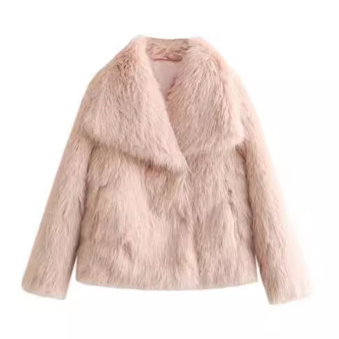 Drune - Damen Herbst, Winter Pelz Mantel Imitation
