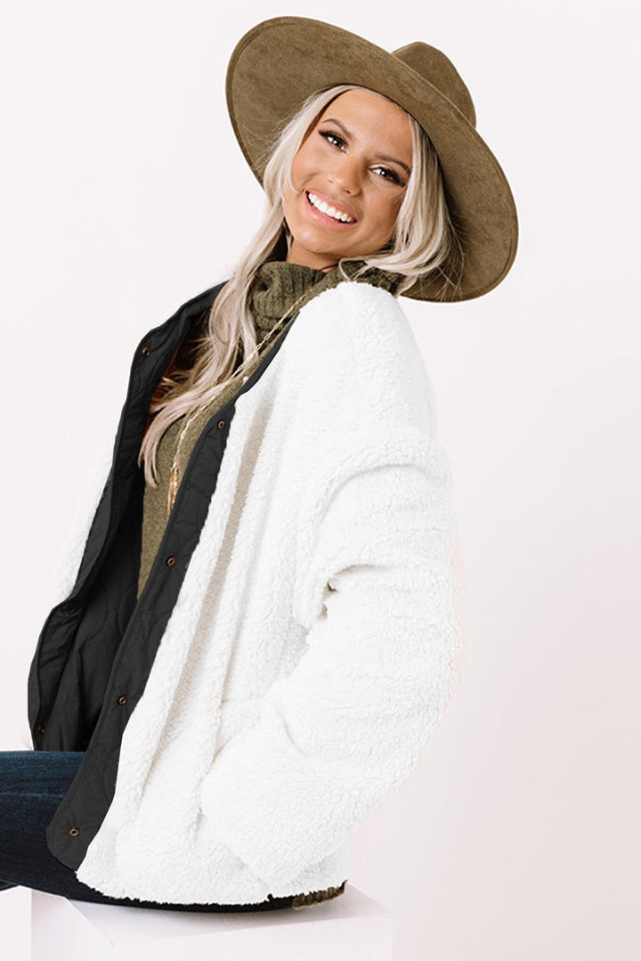 Drune | Steppjacke - Sherpa-Futter - Druckknopfverschluss - Vielseitige Wärme