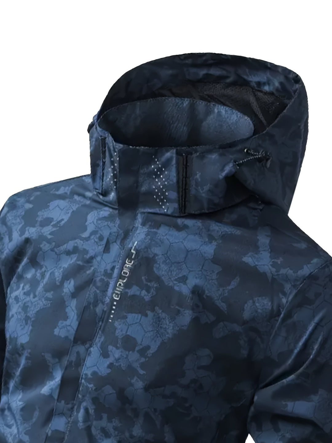 Drune | Tarnmuster Kapuzen-Windbreaker-Outdoorjacke Für Frühling Für Herren - Perfekt für Outdoor-Aktivitäten im Frühling