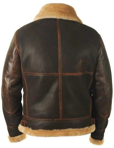 Drune | Vintage Charme: Schafsfell Pilotenjacke
