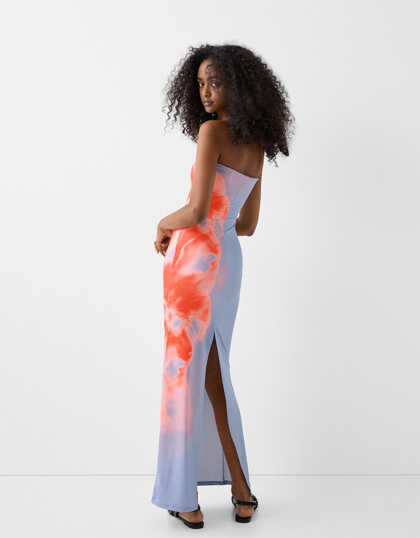 Drune | Sommerliches Trägerloses Maxikleid