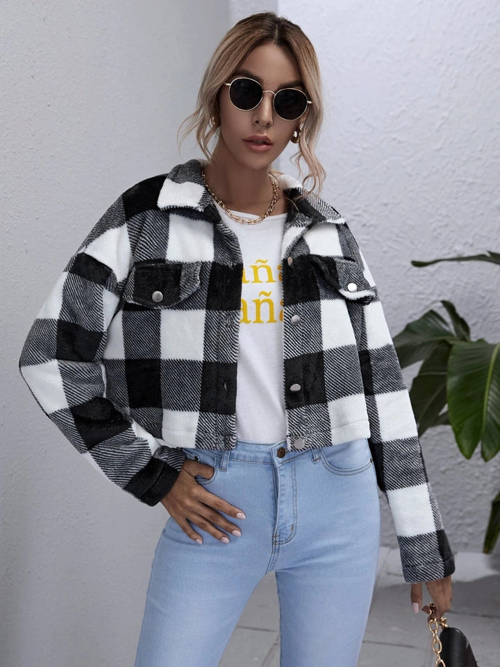 Drune | Karierter Button-Down-Kragenjacke