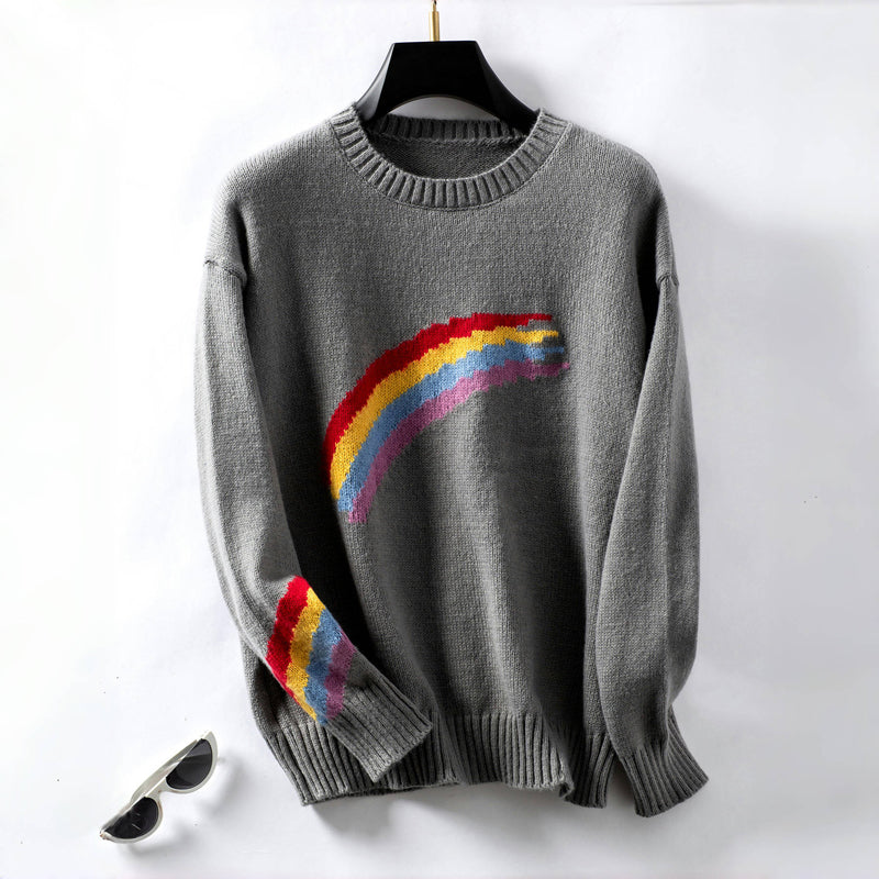 Drune | Regenbogen Strickpullover