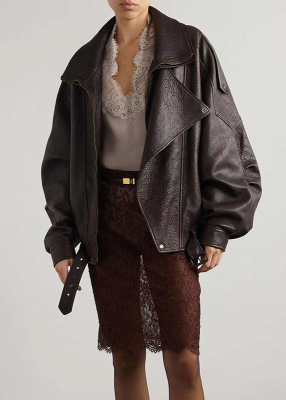 Drune | Leder Bikerjacke – Vintage-inspiriertes Statement