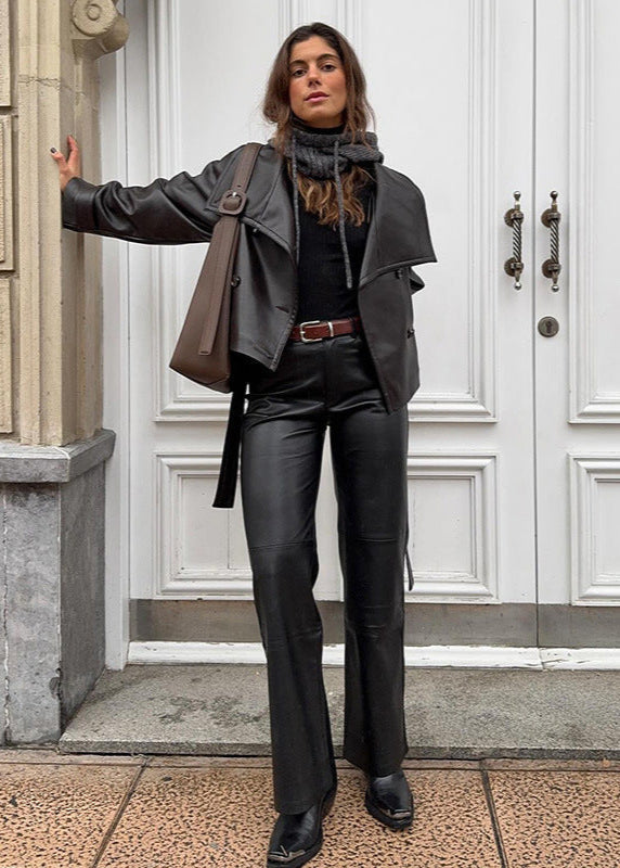 Drune | Kunstlederjacke – Minimalistischer Biker-Chic