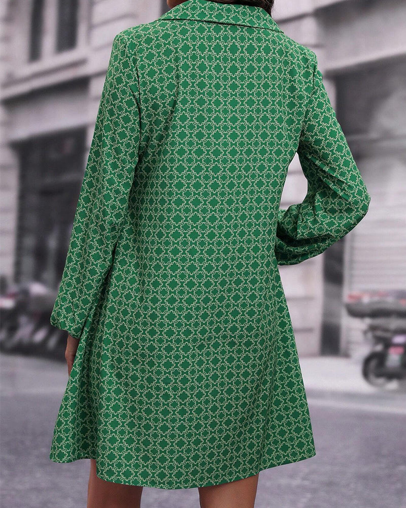Drune | Bedrucktes Kleid mit Revers